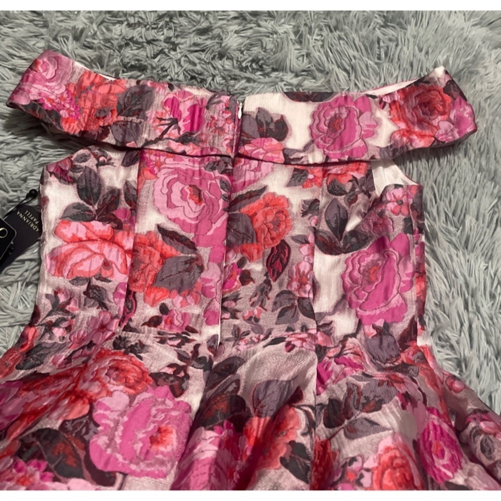 High Low Off The Shoulder Floral Midi Dress - Picture 7 of 10